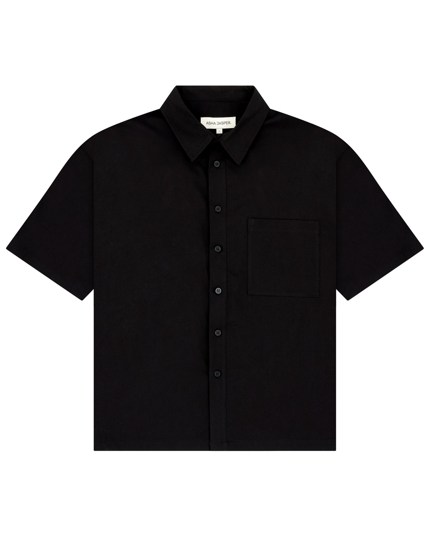 Box Poplin Shirt - Black